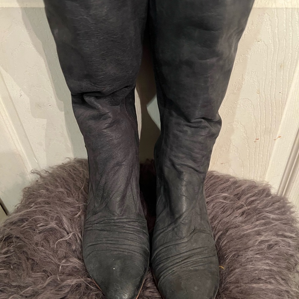 Women's Black Leather Boots